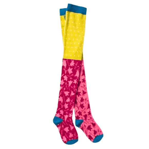 Matilda Jane Coral Bells Floral Mixed Print Tights-Size 4-6 - Picture 2 of 4